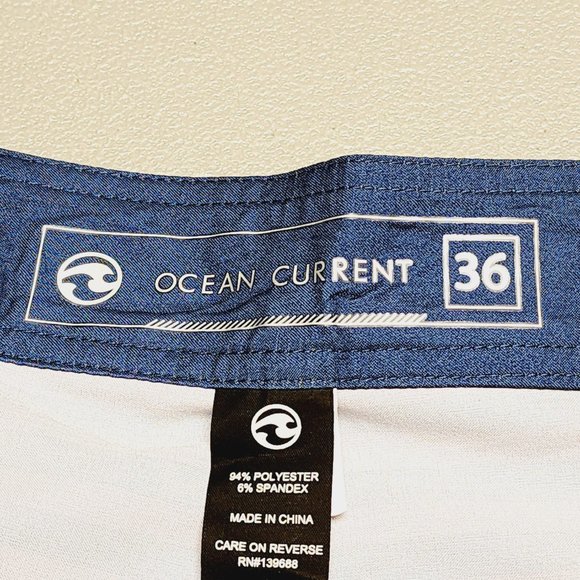 Ocean Current Swim Trunks - Men‎ Size 36 - NWOT - Red White Blue - Picture 6 of 6